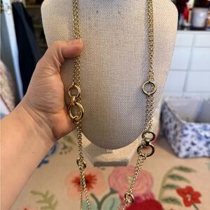 Talbots Gold Double Chain Necklace